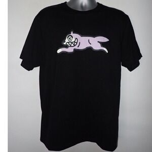 Icecream Mens Running Dog Graphic T-Shirt Black Size L